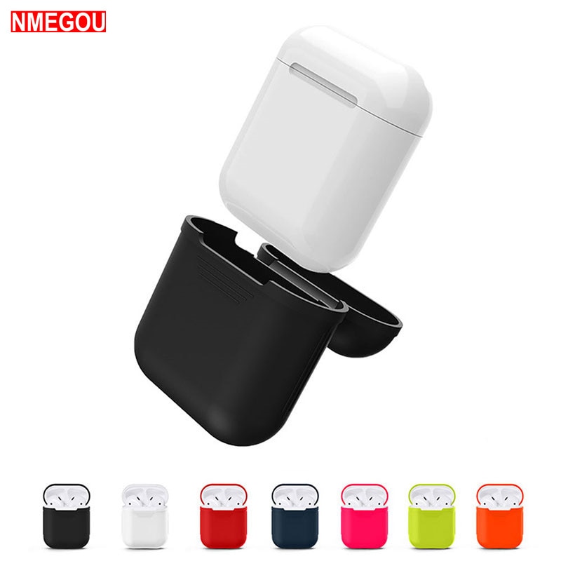 TPU Silicone Bluetooth Wireless Earphone Case for AirPods Full Protective Cover Skin Accessories for Apple Air Pods Charging Bag
