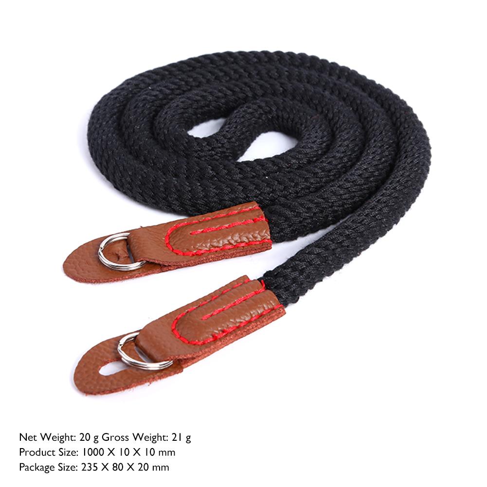 Universal 100cm Camera Neck Belt Breathable Cotton Soft Camera Shoulder Strap Classic Colors and Simple Durable: black
