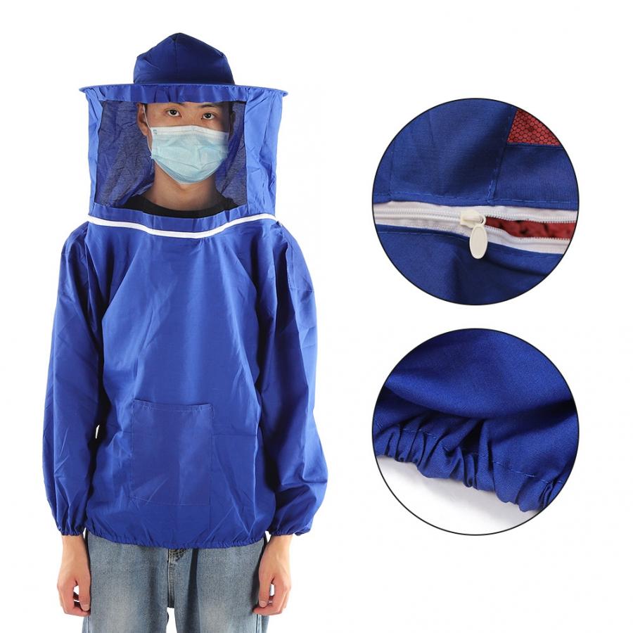 Traje de apicultor para exteriores, chaqueta protectora con velo, traje transpirable de apicultor, traje de Apicultura