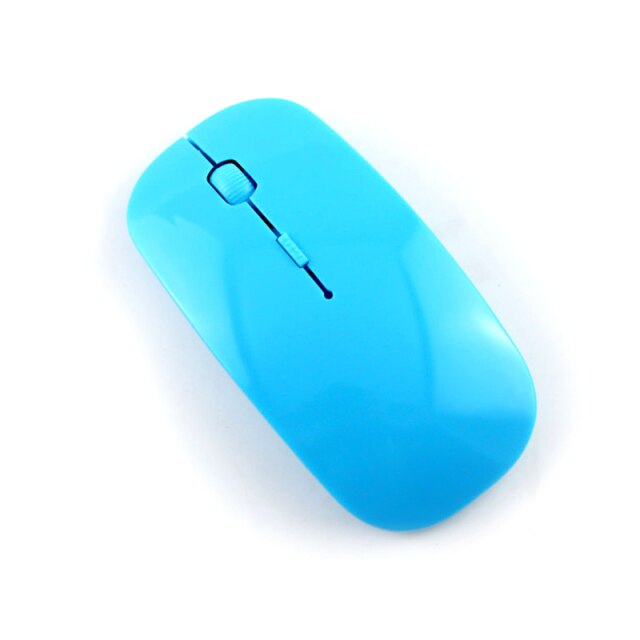 ANMONE Wireless Computer Mouse 2.4G Receiver 1600 DPI USB Optical Super Slim Mouse For Macbook PC Laptop Desktop Cordless Mice: Blue