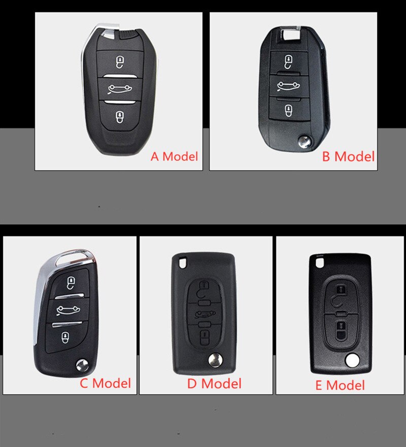 Bilnyckelfodral till peugeot 301 308 408 508 308s 3008 4008 5008 307 tillbehör lättläder nyckelring väska hållare