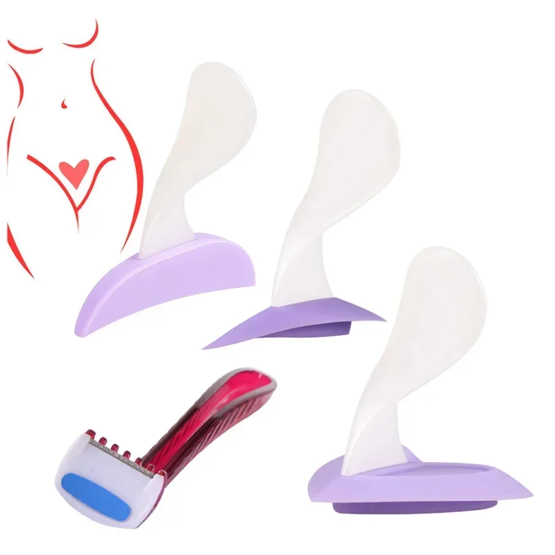 Plantilla de afeitado privada dedicada para mujer, afeitadora de vello púbico femenino Sexy, herramienta de dispositivo de belleza de modelado íntimo para Bikini