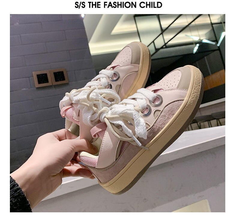 Latest Beautiful Girl Sports Shoes Comfortable Pink White Site 35-40