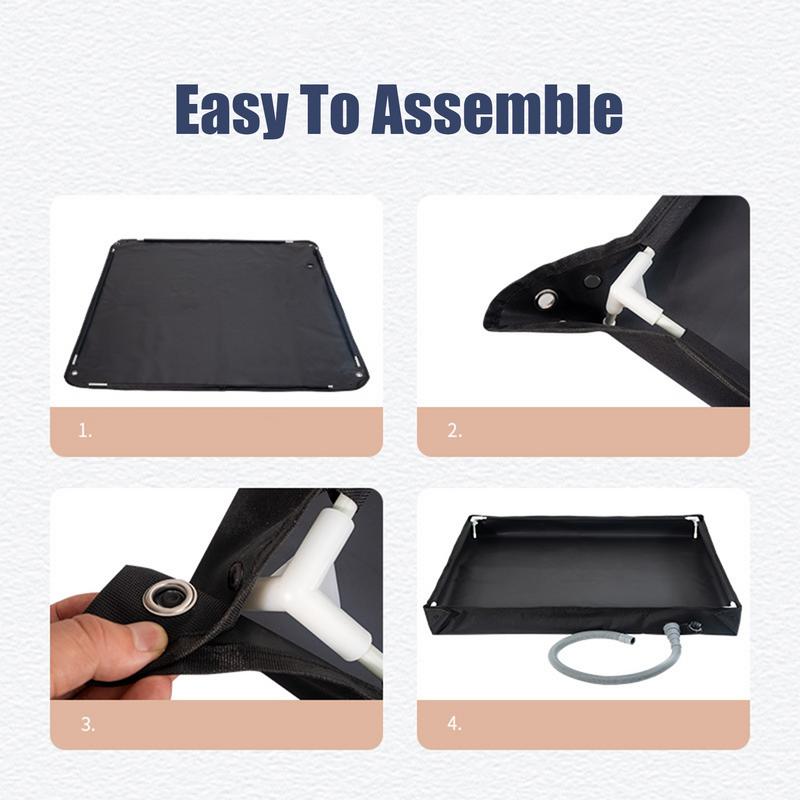 Foldable Shower Base Outdoor Tent RV Camping Awning Shower Tray Portable Shower Pan Foldable Shower Base for Camping Travel