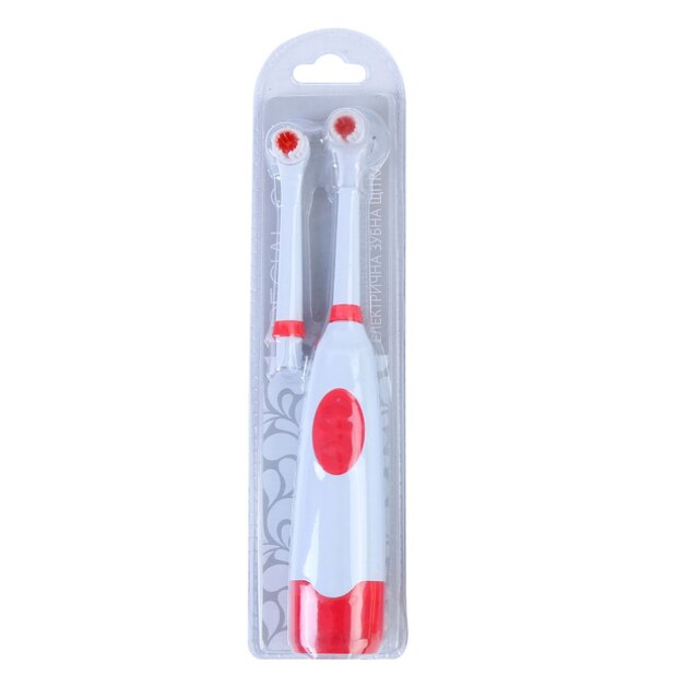 Sonic Electric Toothbrush Waterproof Soft Hair Tooth Brushes Large Button Smart Toothbrush Home Battery Toothbrush: M2 head red
