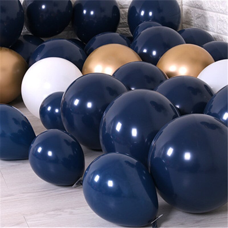 137pcs Birthday Balloons Set Boy Ballons Garland Kit Maca Navy Blue Chrome Gold Birthday Party Decorations Kids