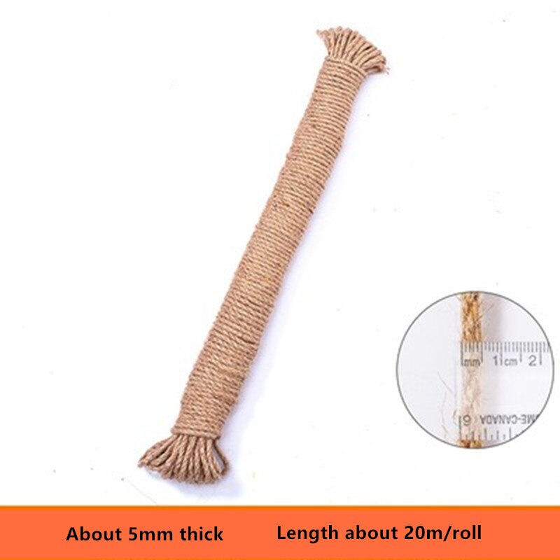 Jute Seil Schnur Seil handgefertigt Diy Farbe Material Seil Kindergarten Umwelt Dekoration Bündel retro Dicken Hanf Seil Leinen Rop: 5mmx20m