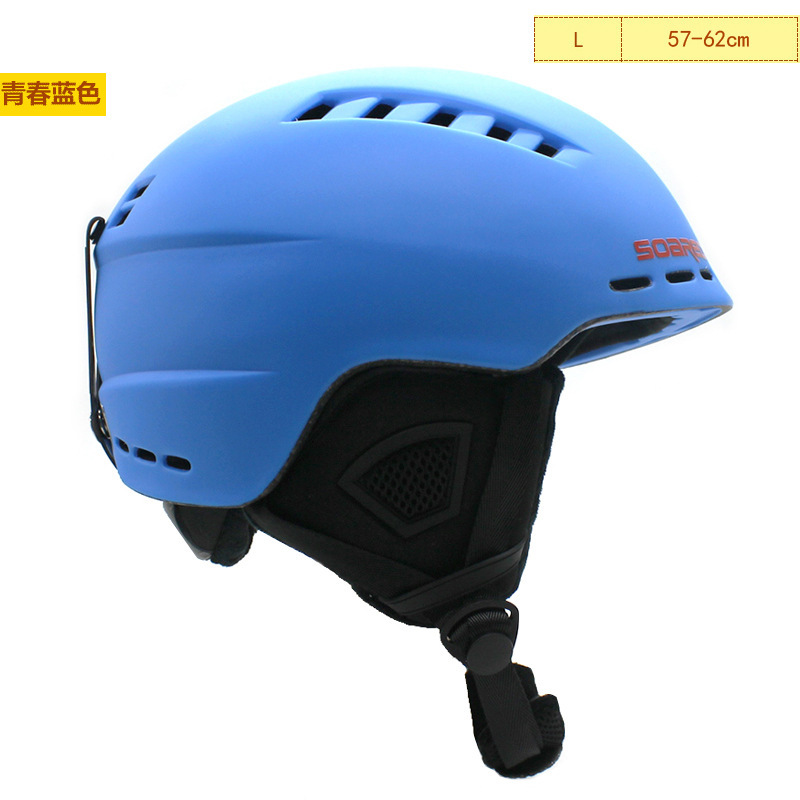 Casco de esquí Unisex de tamaño ajustable, moldeado integralmente, para snowboard, patinaje, esquí, cascos deportivos: Blue