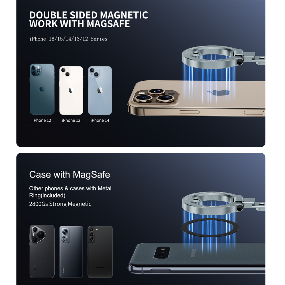 2025 Dwustronny magnetyczny uchwyt na telefon z 1/4" ColdShoe do MagSafe iPhone 16 15 14 13 Android Statyw Siłownia Uchwyt samochodowy Stojak na telefon