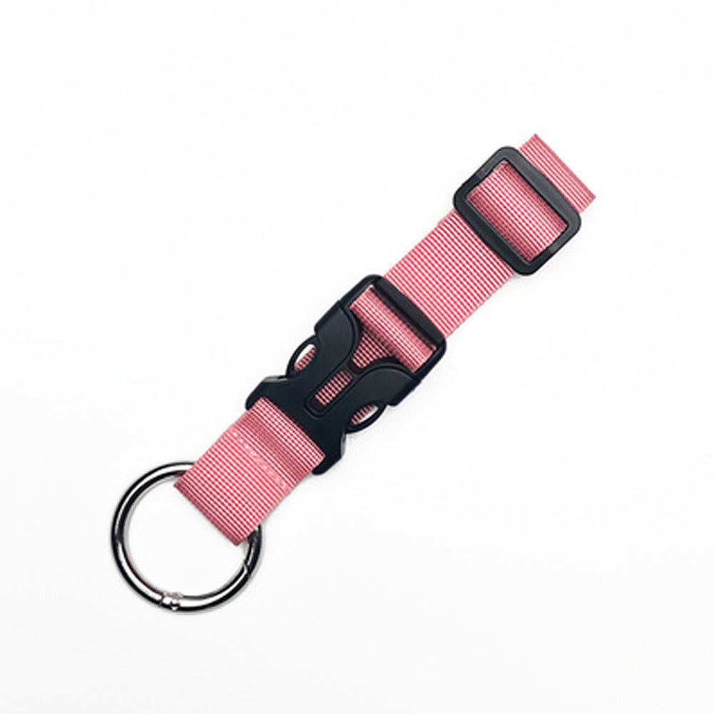 Reisebagasje fast stropp ryggsekk utvendig stropp bærbar stropp med utløserspenne tilleggsveske bagasjestropp belte jakkeholder: Rosa