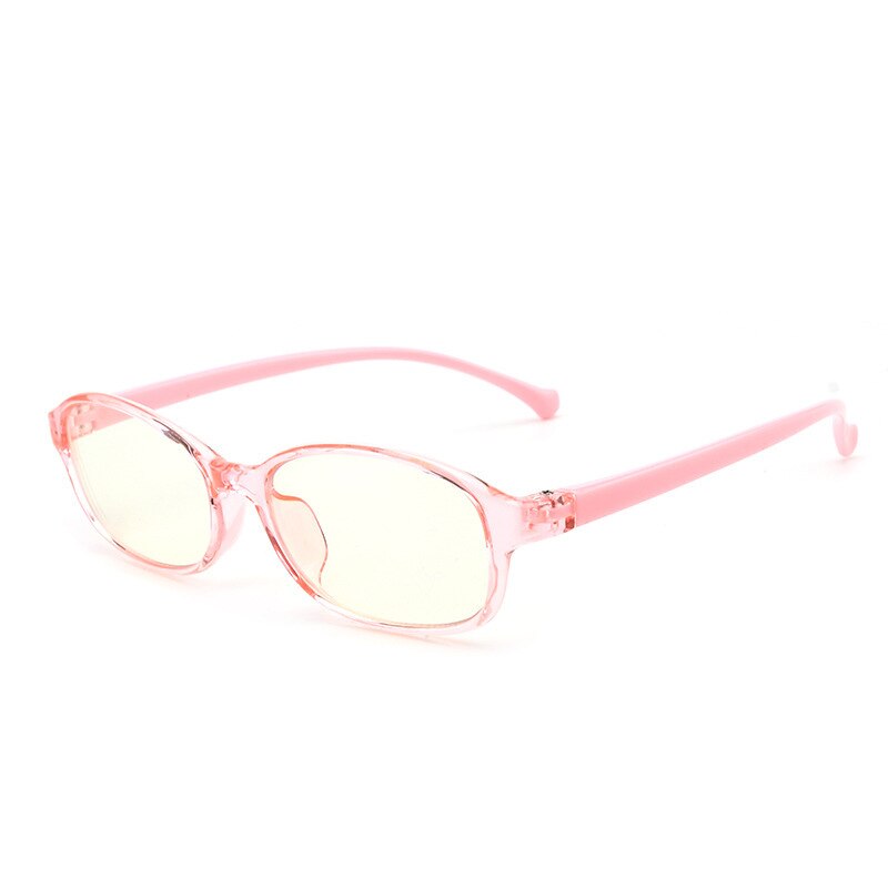 Zilead-gafas con montura de color azul para niños y niñas, lentes transparentes planas, TR90: Pink