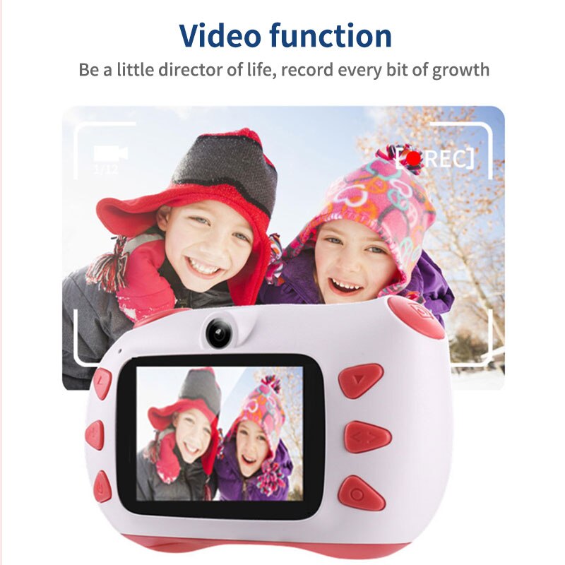 Kids Camera 2.0 Inch Ips Scherm Foto Video Camera Cartoon Digitale Video Camera Voor Kinderen 1080P Hd 18MP Kind mini Camera