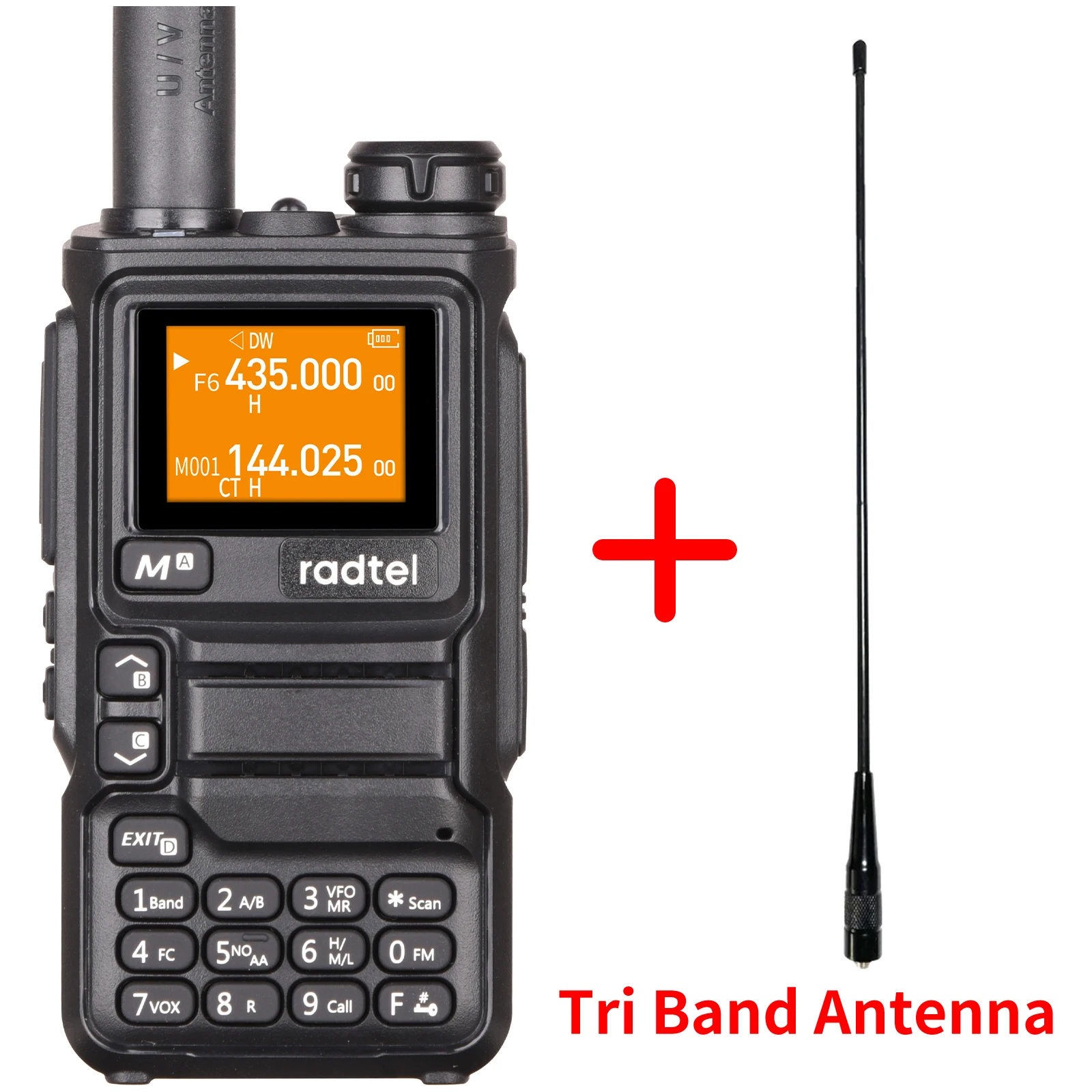 Radtel RT-590 Plus Air Band Walkie Talkie Amateur Ham Two Way Radio Station UHF VHF 200CH Full Band mit NOAA Channel AM Satcom: WHITE / American