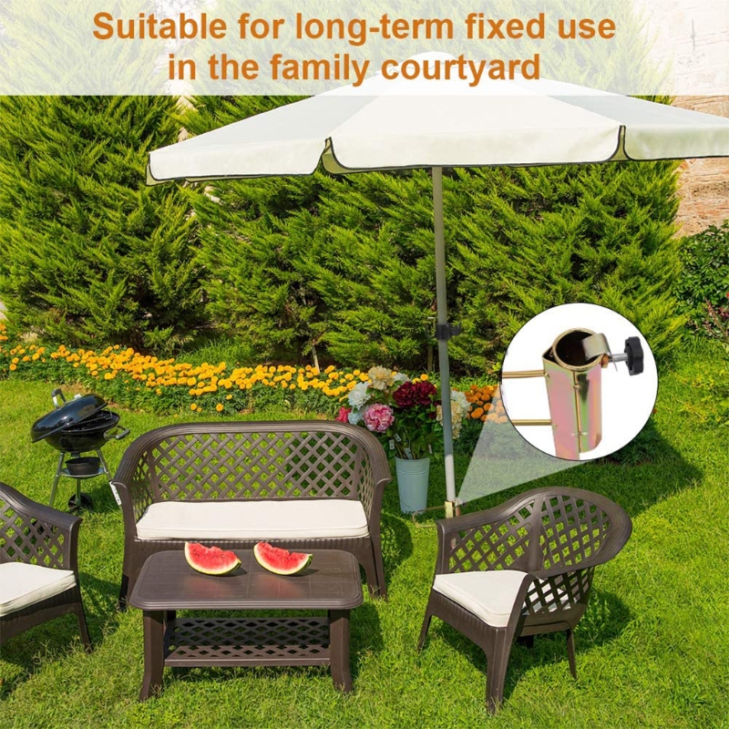 Ponteira para guarda-chuva, grampo de chão dupla em u, clipe fixo para gramado, sombrinha e guarda-chuvas