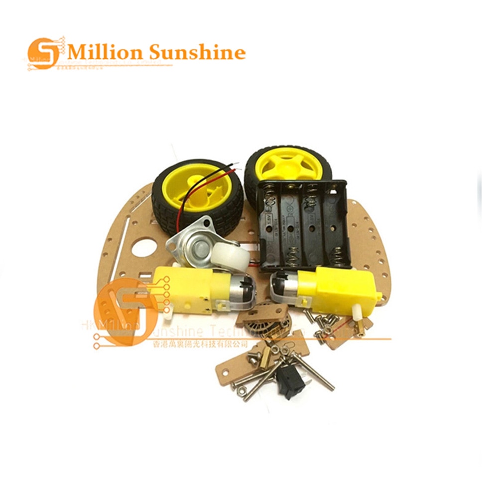 2WD Robot Smart Car Chassis Kits with Speed Encoder for Arduino 51 M26 DIY Education Robot Smart Car Kit