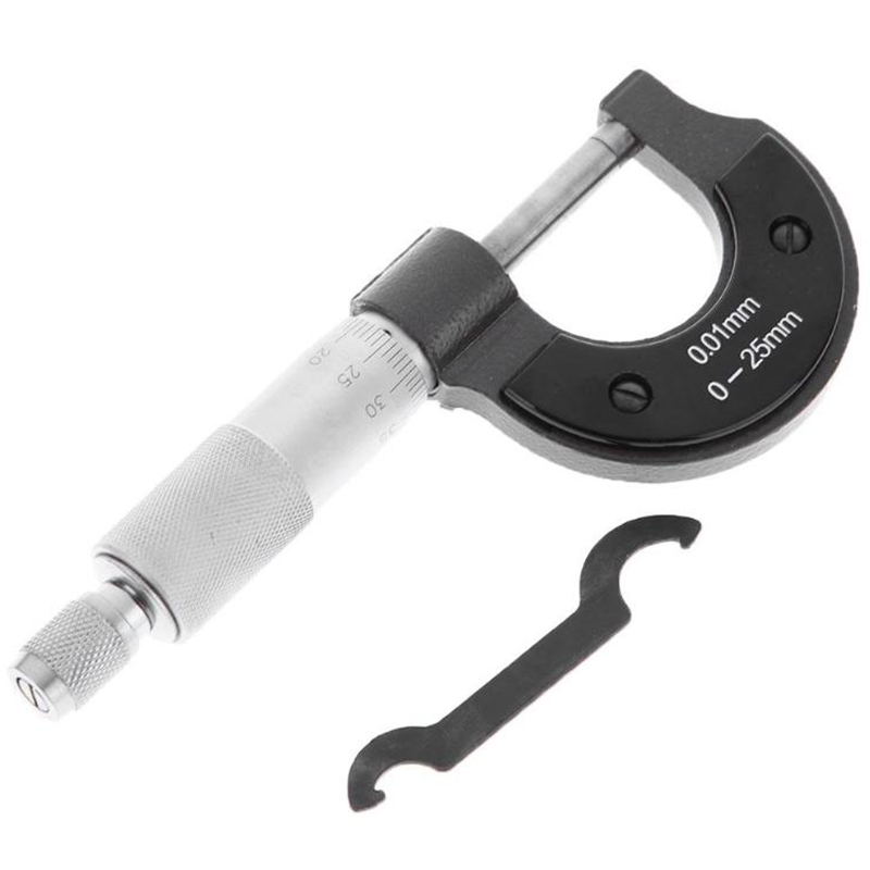 Precision 0-25Mm/0.01Mm Outside Micrometer Caliper Gauge Vernier Caliper Measuring Tools Micrometer Gauging Tools
