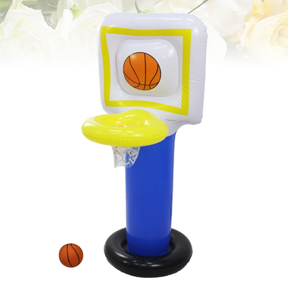 1pc Inflatable Toy Durable Portable Cartoon Sports Toy Basketball Hoop Basketball Stand for Garden Outdoor