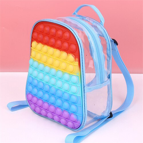 Fidget zaino antistress giocattoli per bambini antistress spremere borsa di stoccaggio bambini morbido Squishy Push Bubble pop: 13