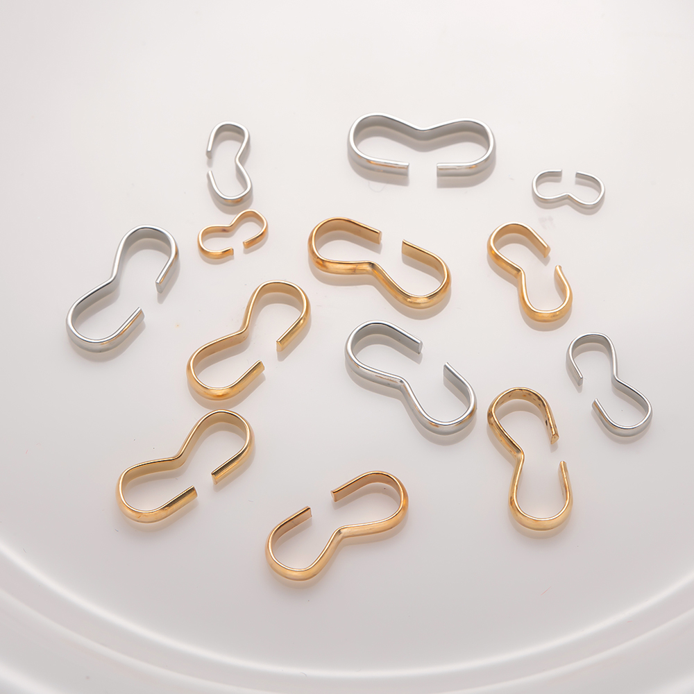 Conectores de Metal para collares, pulseras, ganchos colgantes, hebilla, suministros para fabricación de joyas, 100 piezas, 7/8/9/11/14mm