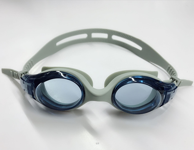 Recept svømning svømmebriller briller anti tåge uv beskyttelse optisk arena diopter vandtæt briller til voksne mænd kvinder: Grå