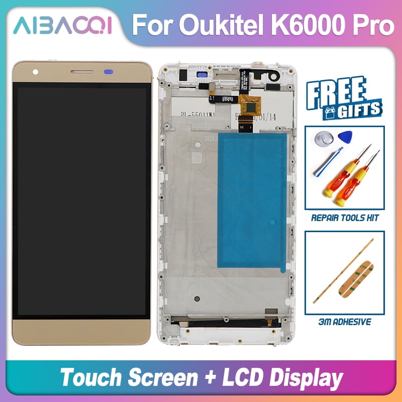 Aibaoqi Voor 5.5 Inch Touch Screen + 1920X1080 Lcd-scherm + Frame Assembly Vervanging Voor Oukitel K6000 Pro/K6000/K6000Pro Telefoon