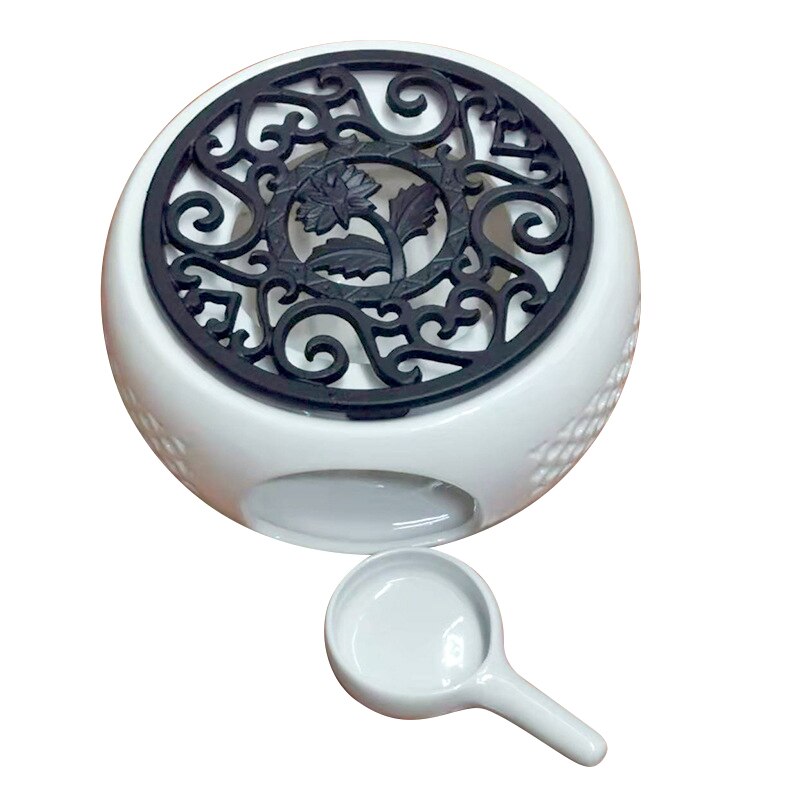 Scalda tè in ceramica teiera candela base riscaldante tè caffè scaldacqua stufa da tè portacandele accessori da tè: B