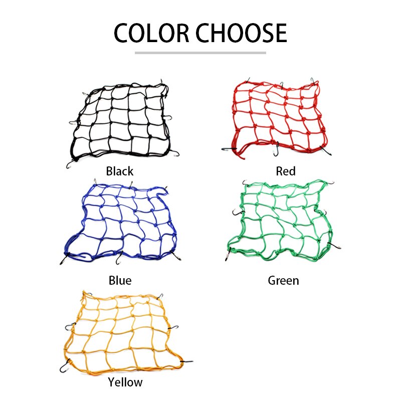 Nordson 6Hooks Motorcycle Luggage Net Motorbike Net Helmet Mesh Cargo Net Mesh Bungee Mesh Helmet Holder Motorcycle Accessories