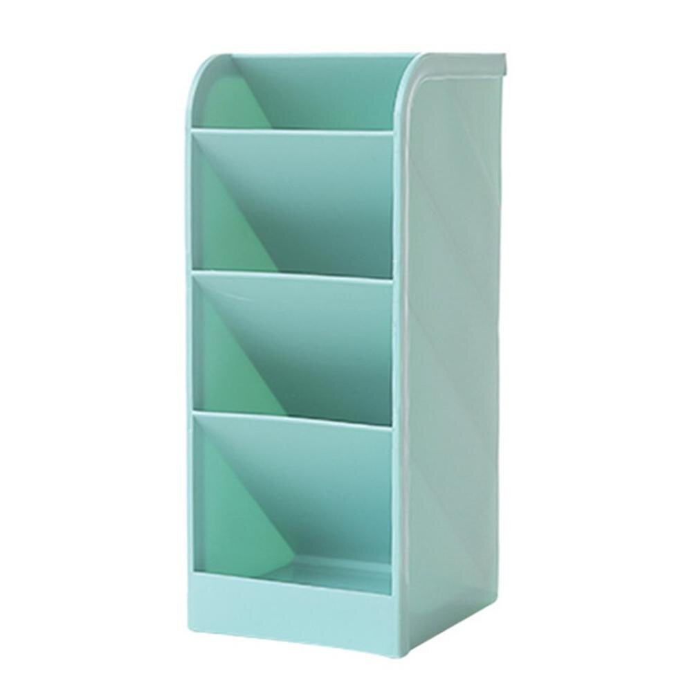 Ergonomic Desk Stationery Box Drawer Organizer Inclined Pen Holder office supplies Rectangular Stationery Organizer: blue   L
