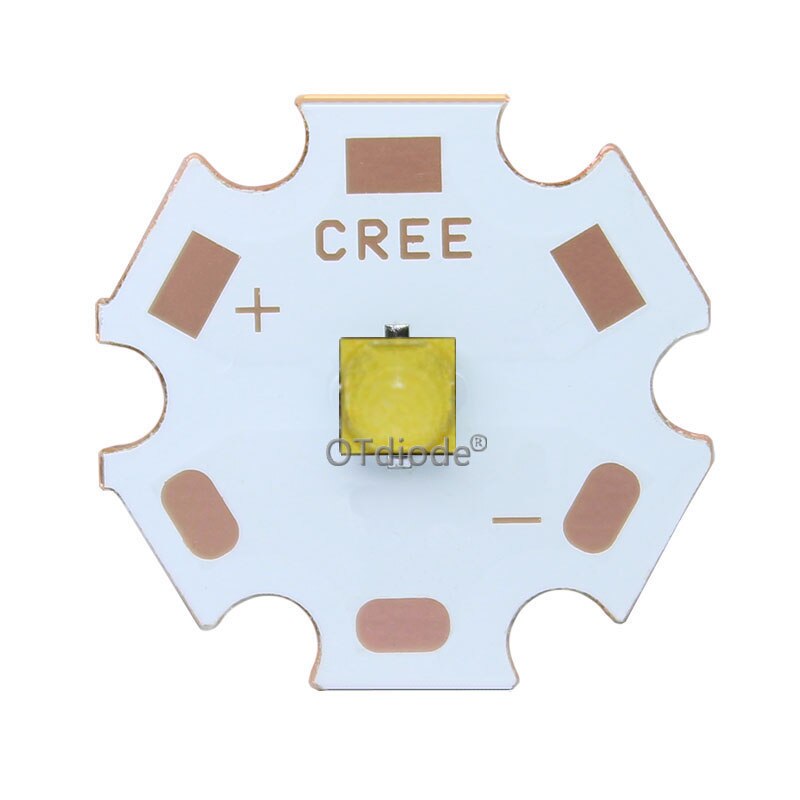 Cree xpl 2 xpl 2 10w høyeffekts ledet emitter kjølig hvit diode 16/20mm pcb +17mm/22mm dc3.6v sjåfør til sopt lommelykt deler gjør det selv
