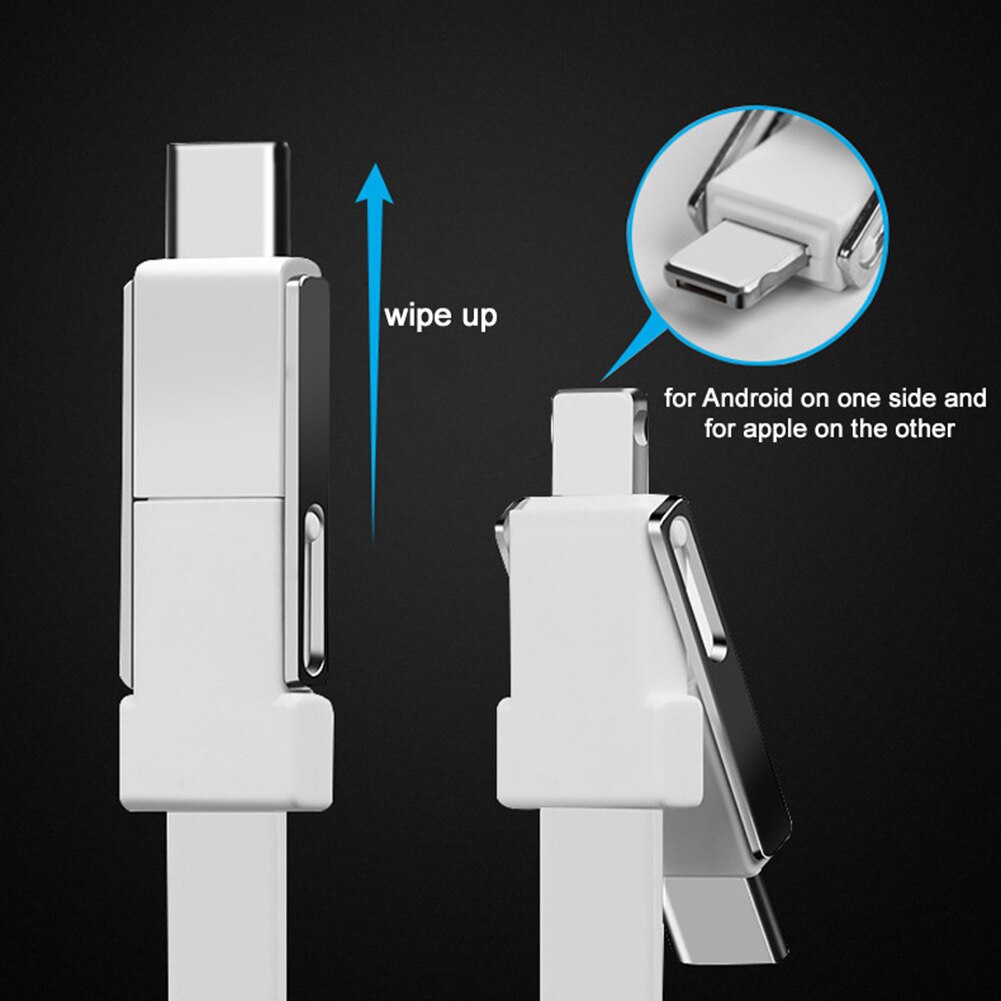 3 w 1 magnetyczny breloczek mikro USB rodzaj-c kabel robić ładowania danych dla iphone'a z systemem android