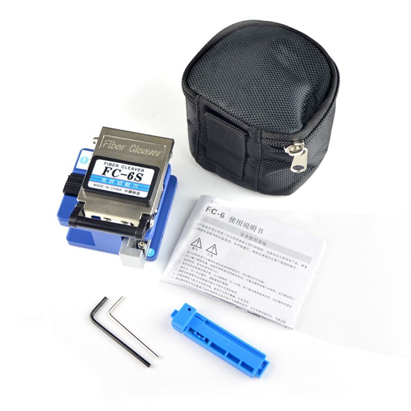 FTTH Fiber Optic Splice Tool Kit Fiber Cutter Optical Fiber Cleaver Cutter Tool Kit FC-6S High Precision +bag +CFS-2: FC-6S