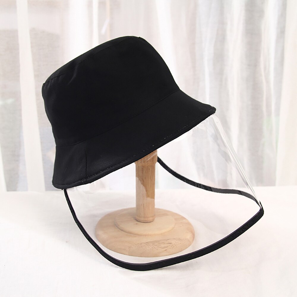 Høj permeabilitet og høj miljømæssig anti-spyt fiskerhætte + beskyttende ansigtsskærm støvtæt solskærm hat sort