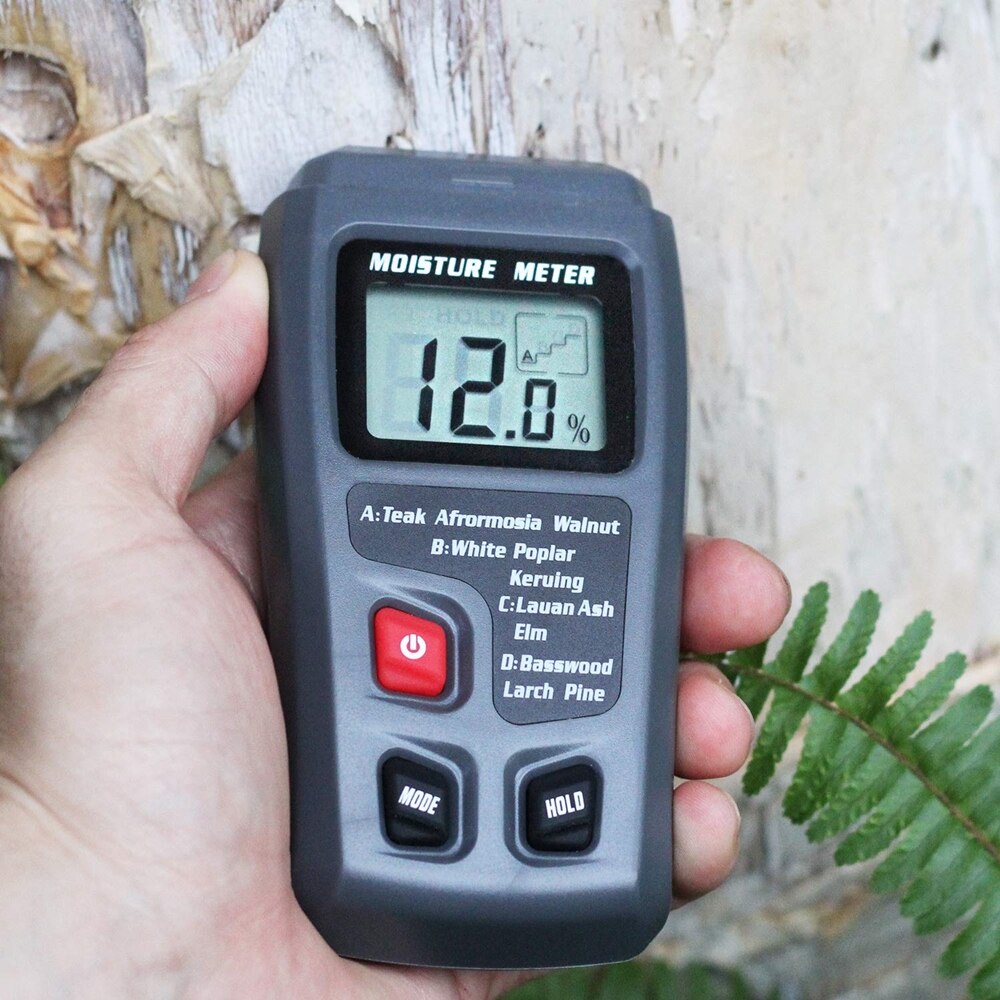 Digital Wood Moisture Meter EMT01 0~99.9% Timber Hygrometer Portable Tool LCD Display Timber Damp Detector