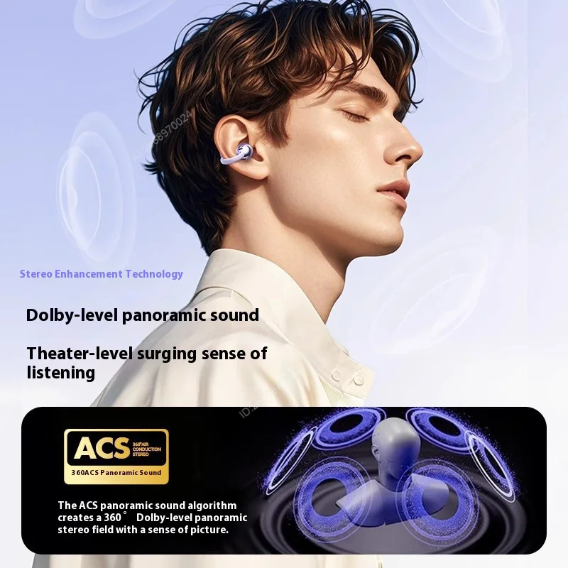 Auriculares inalámbricos con clip Bluetooth de sonido premium Batería de larga duración Perfecto para auriculares deportivos Auriculares con micrófono