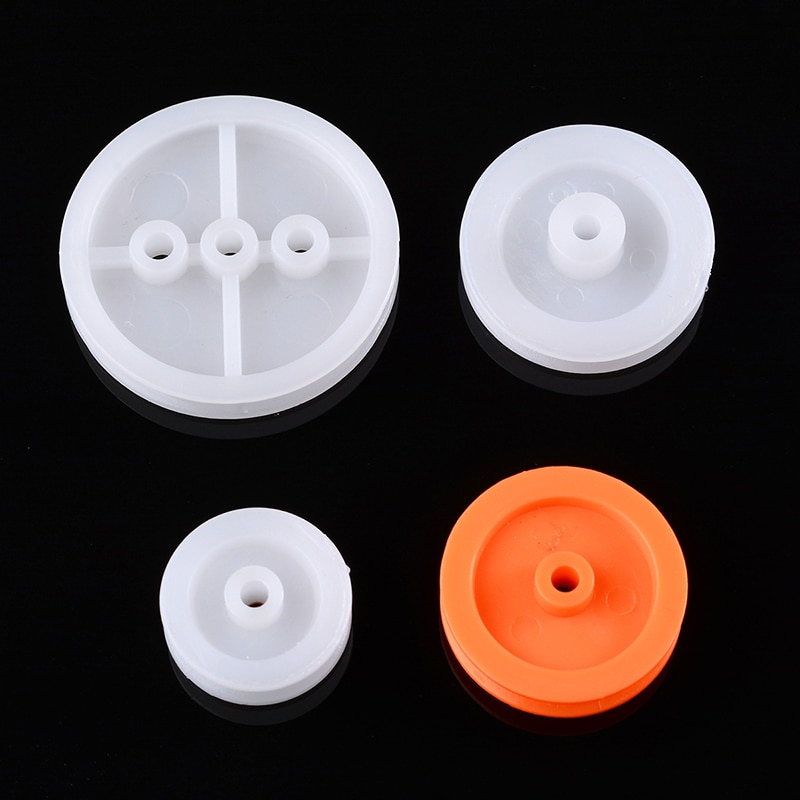 Caja de engranajes de plástico blanco mezclado, polea, correa de engranaje de gusano, Kit de herramientas de bricolaje para Robot, 75 unids/lote
