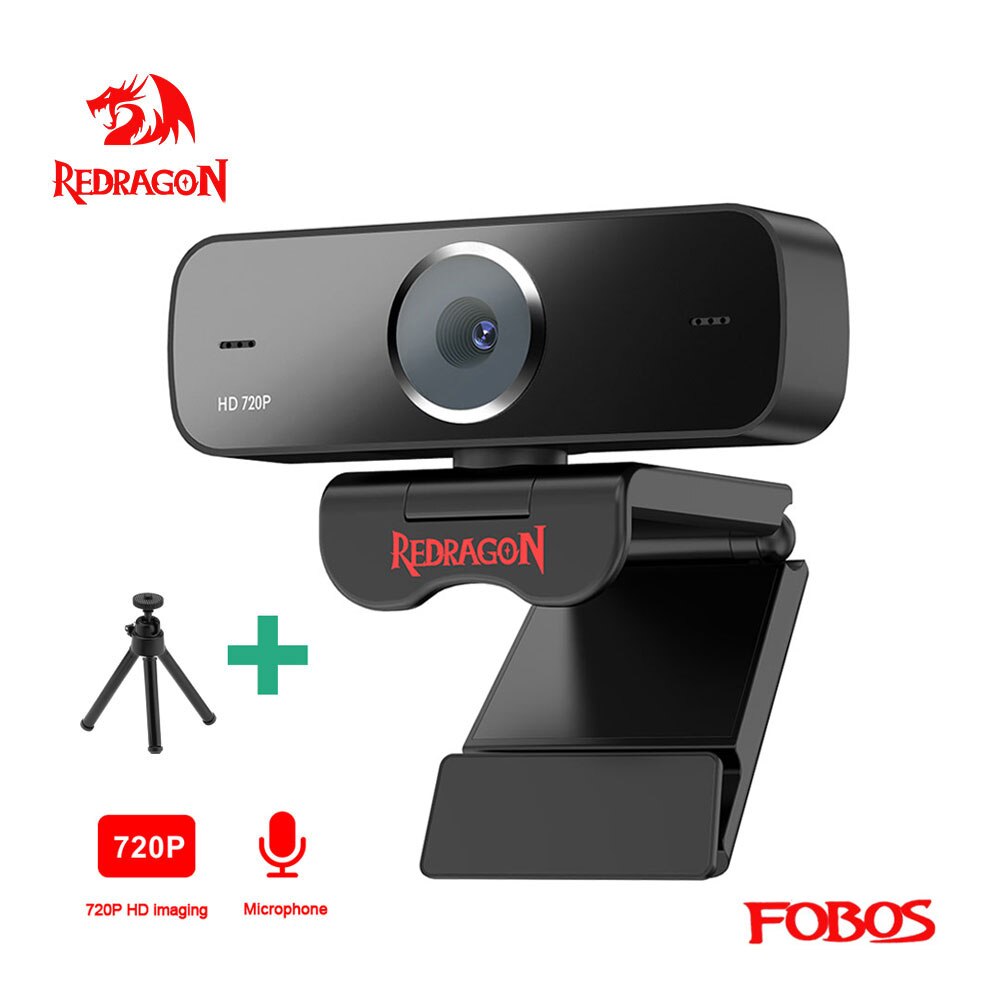 REDRAGON Fobos USB kamera internetowa HD wbudowany mikrofon 1280X720P 30fps kamera internetowa kamera robić komputerów stacjonarnych laptopy gra komputerowa GW600