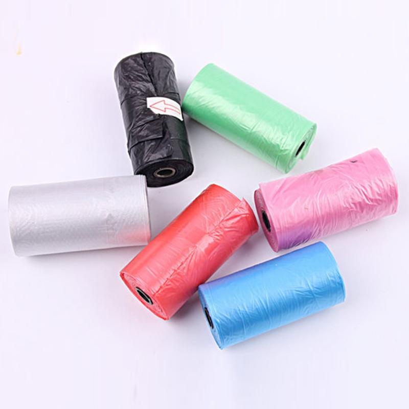 1 Roll Pet Dog Poop Bags Puppy Waste Poo Pick Up Clean Bag Random Color-20: Default Title