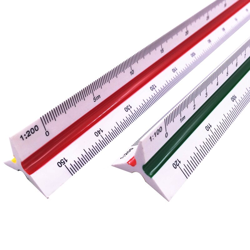 1 Pcs Tri-scale Precision Ruler 8930 Multifunction Foot Drawing Drawing Measurement Tool 30cm