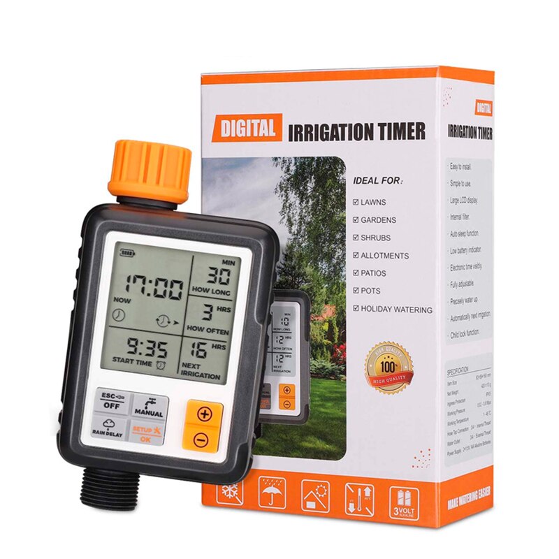 Tuin gazon irrigatiesysteem mist water sproeier slang sproeier kit: Watertimer 3