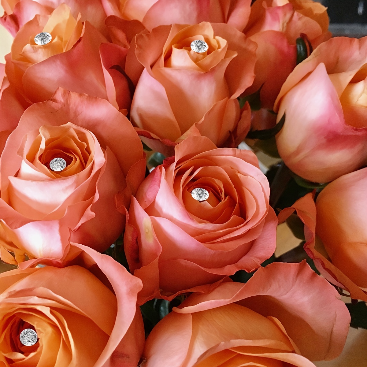 100 Uds. Alfileres de ramo, alfileres redondos de flores, alfileres florales de cristal de diamante, alfileres de ramilletes de boda con diamantes de imitación, alfiler recto con cabeza de diamante