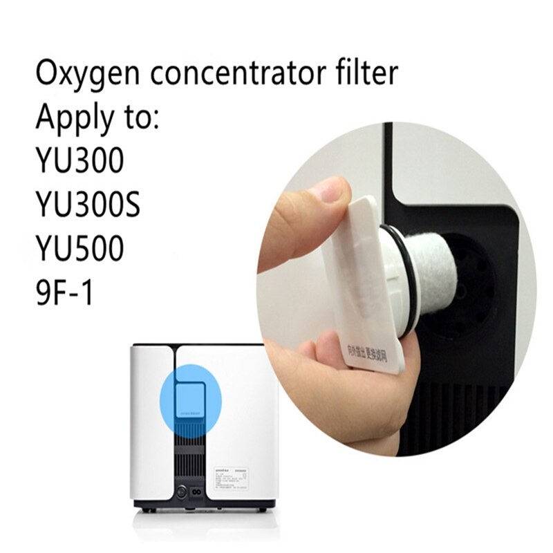10 st yuwell oxygen koncentrator filter syrgasgenerator filter bomull oxygen maskin tillbehör delar för  yu300 360 300s 9f-1
