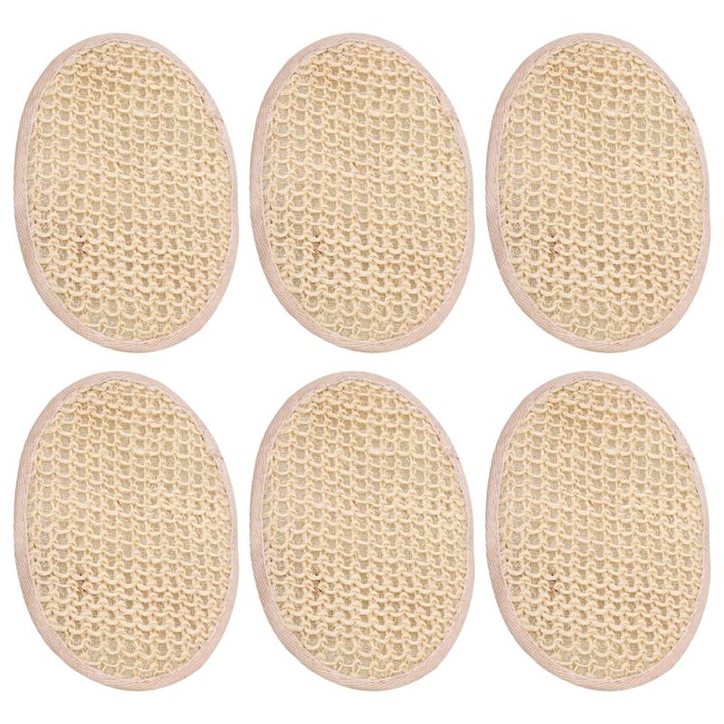6pcs Loofah Back Scrubbers Exfoliating Loofah Back Scrubber Back Washer Cleaner Bath Wipe Back Washer Exfoliating Loofah Wipe