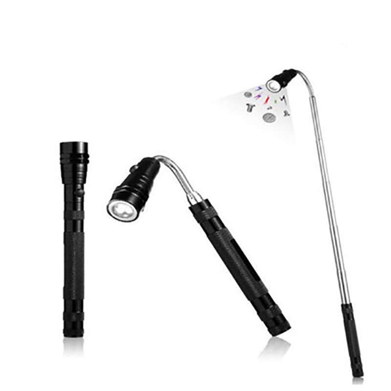 3 LED Draagbare zaklamp Flexibele Hoofd Zaklamp Zaklamp met een magneet Telescopische Flexibele lamp Pick Up Tool Lamp Licht