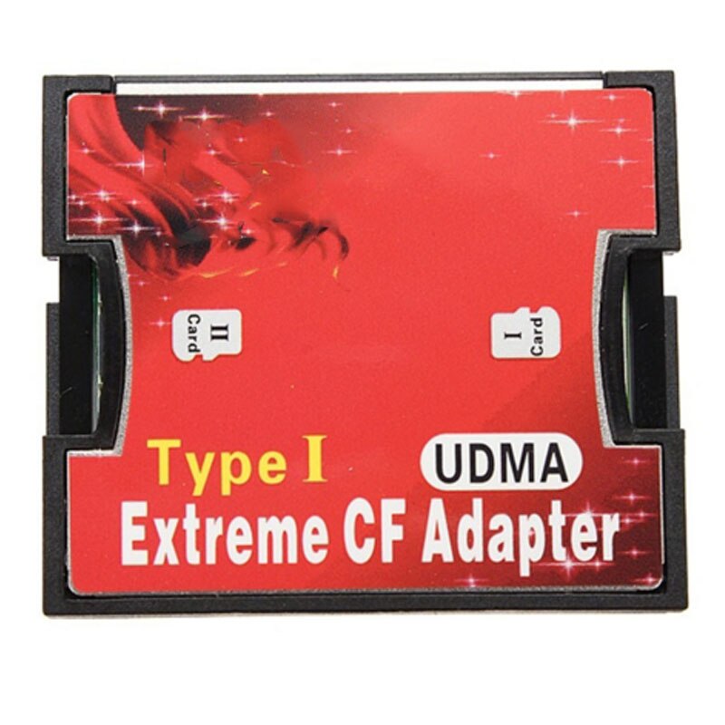 Micro memory TF naar CF Card Adapter MicroSD Micro SD/HC Compact Flash Type I Memory Kaartlezer converter dual slot