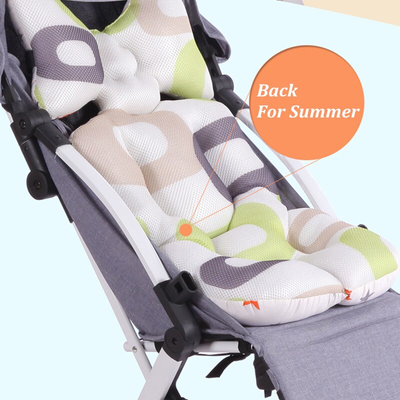 Cojín impreso para bebé, asiento de coche, silla con ruedas, cojín, colchón, funda de almohada, cochecito de niño, acolchado grueso y cálido,