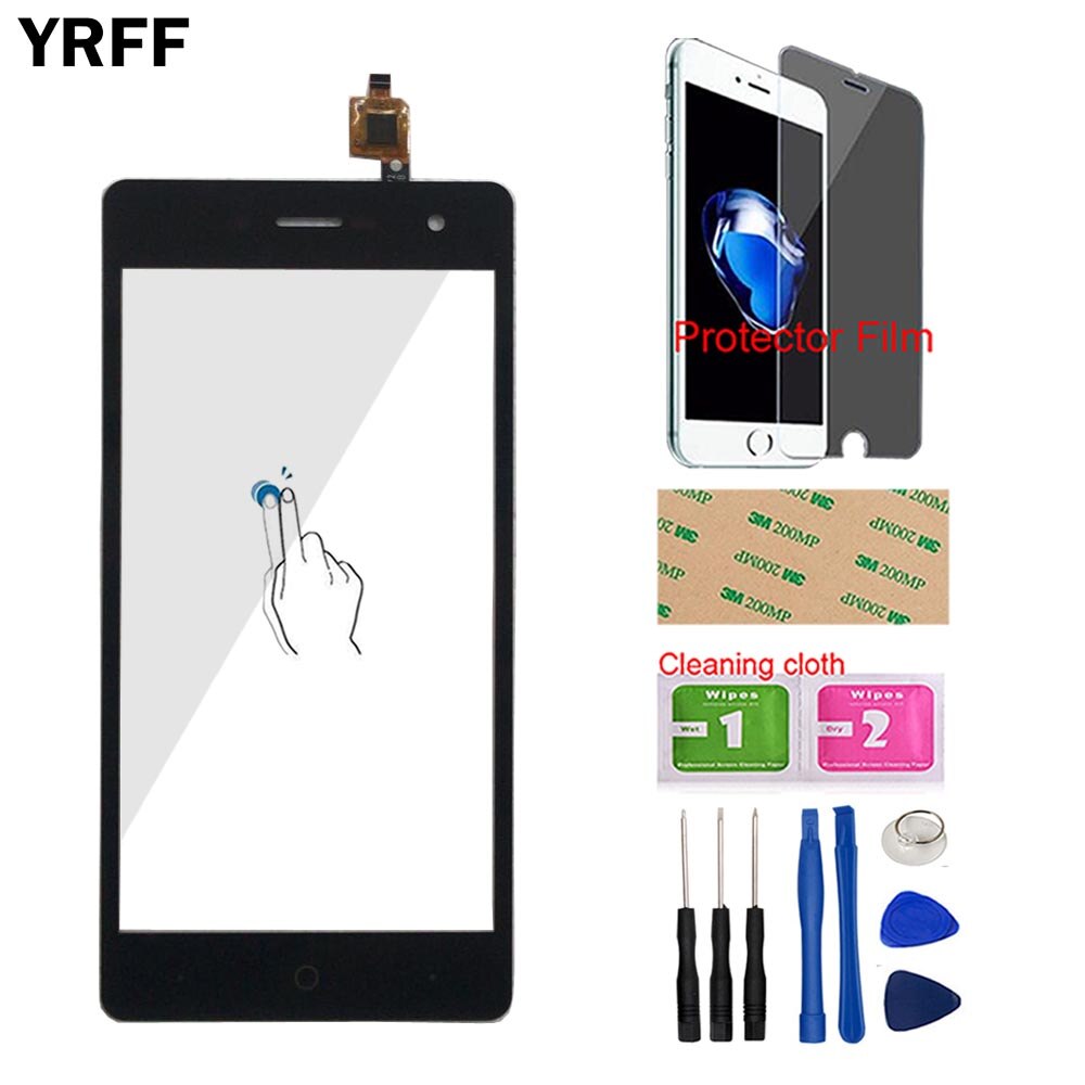 YRFF Phone Touch Screen For ZTE Blade L7 A320 Touchscreen Touch Screen Digitizer Glass Panel Sensor Screen Tools Protector Film: Black With Tools