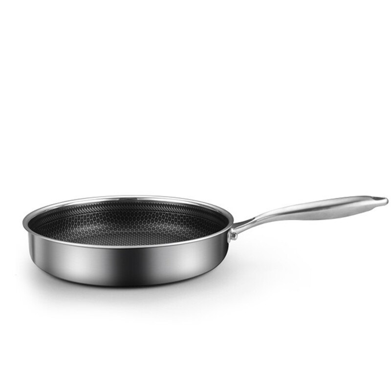Non-Stick Fry Pan,Stainless Steel Skillet,Compatible for Multipurpose Cooking Pan Use for Home Kitchen 28CM Cookware Pots