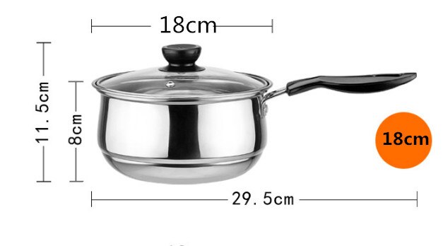 Edelstahl topf Doppelten Boden Suppe Topf Nichtmagnetischen Kochen mehrzweck Kochgeschirr nicht Stock Pfanne induktion Herde verwendet topf: 18cm eins handhaben Art