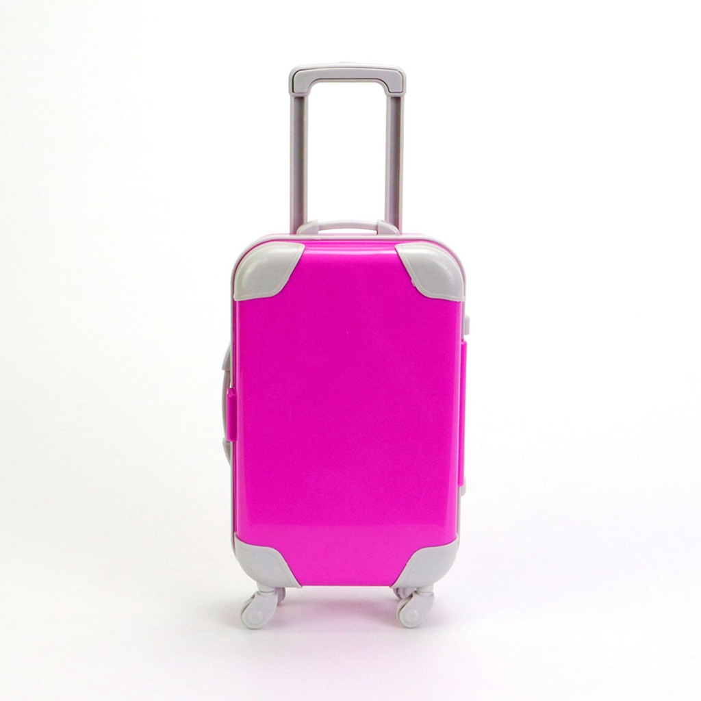 Dollhouse Miniature Scene Decoration Mini Simulation Suitcase For Small Luggage Doll Accessories Toys: goose yellow