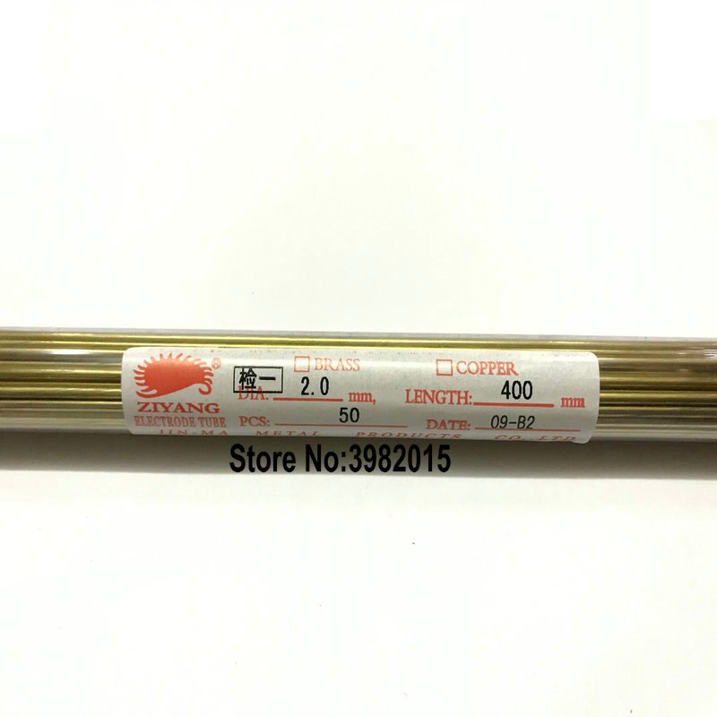 Wiercenia mosiądzu elektrody rury 2.0*400mm pojedynczy otwór Ziyang marka dla WEDM wiertarka